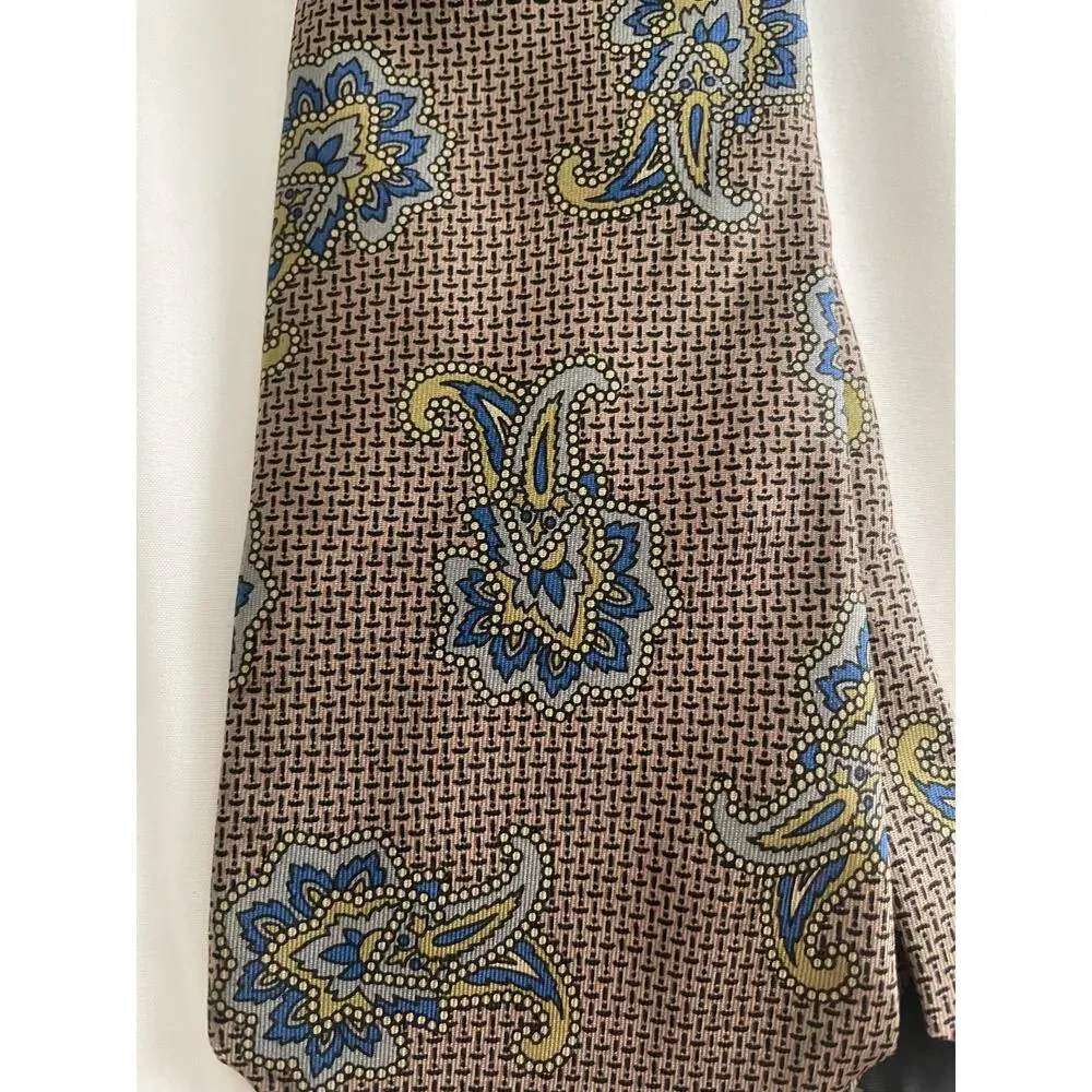Vintage John Henry 100% Silk Made in USA paisley tie